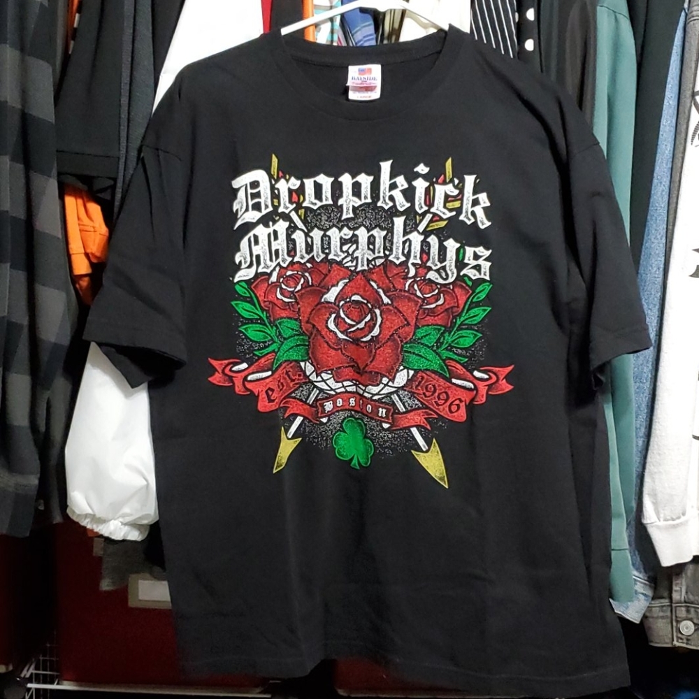 Dropkick Murphys Rose Tattoo T-Shirt Sz Large